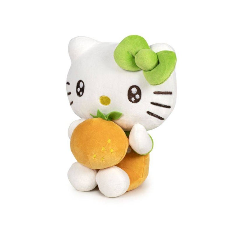 Hello Kitty Sanrio Hello Kitty and Friends Macedonia Orange Scented Hello Kitty Small Plush Toy (12 cm, White/Orange/Green) - Image 2